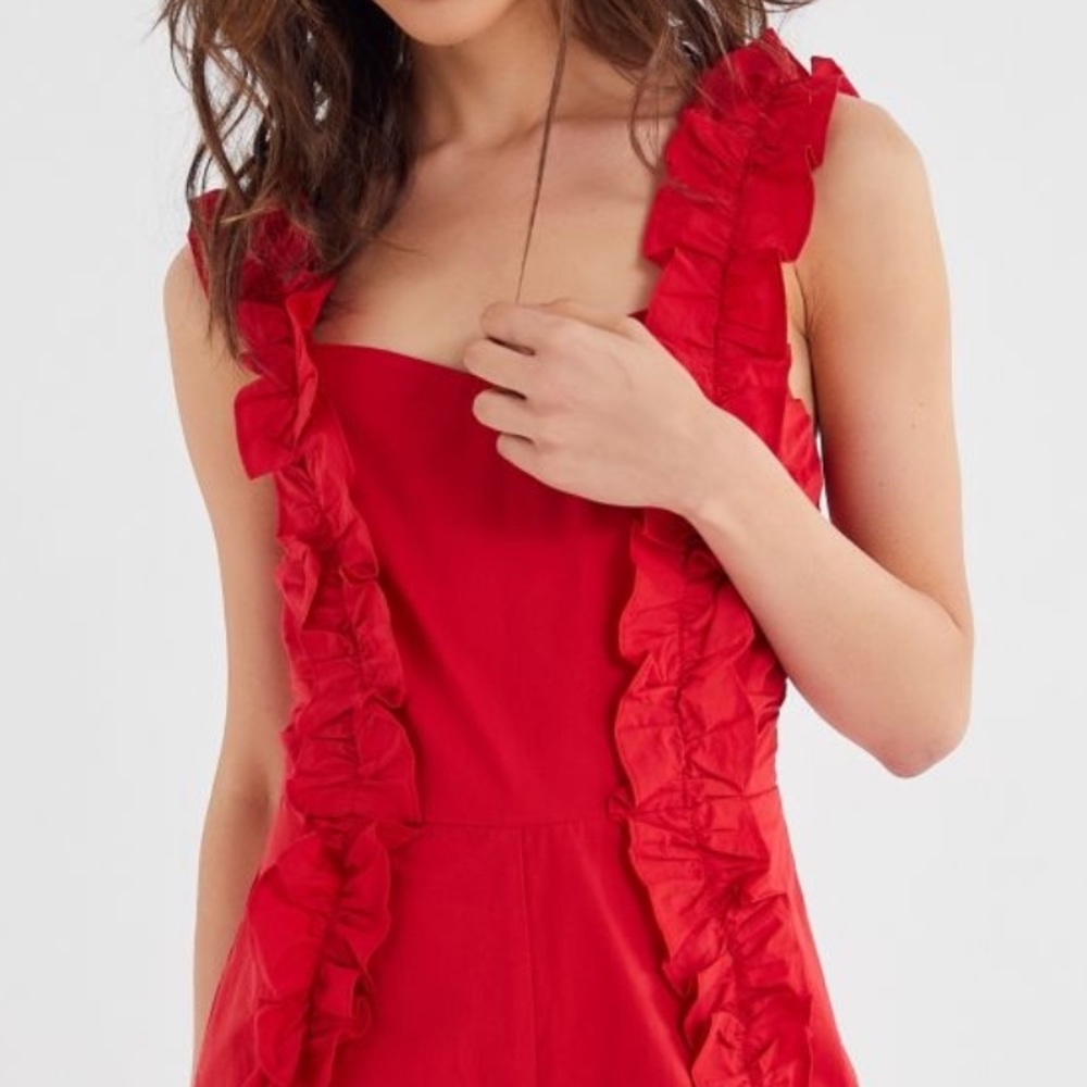 UO Date Night Ruffle Romper